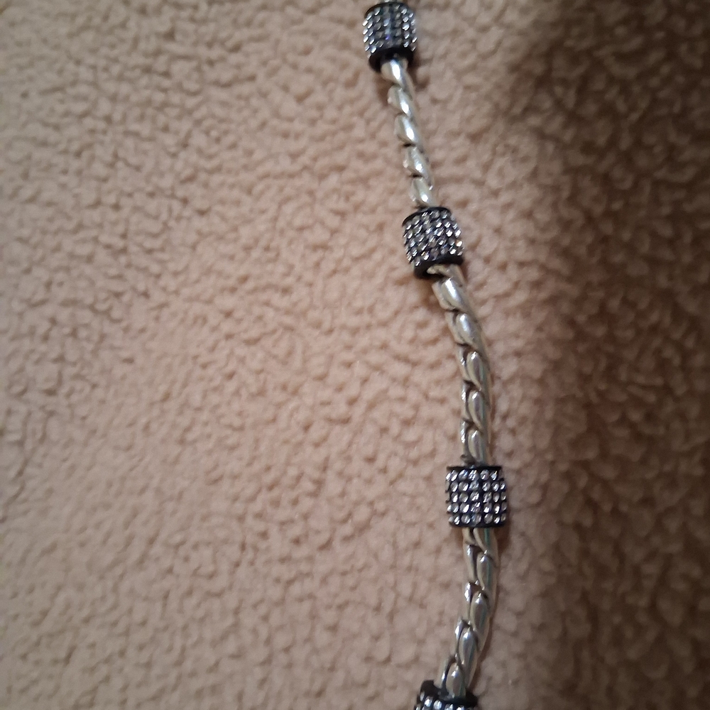 Brighton Silver Twisted Bead Bracelet